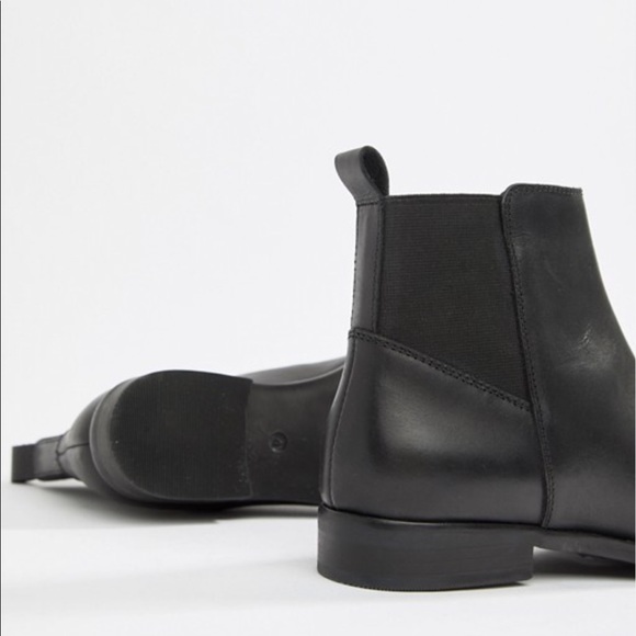 asos design atom leather chelsea boots